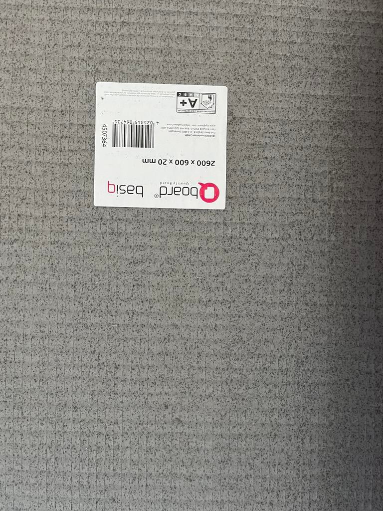 Qboard basiq bouwplaat 2600x600x20, 4x en toebehoren, Doe-het-zelf en Verbouw, Ophalen, Zo goed als nieuw, Overige materialen