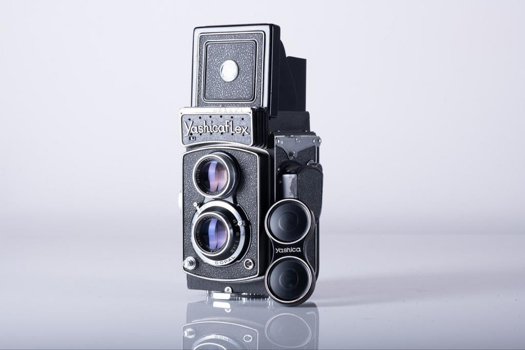 Yashicaflex AS-II 6x6 TLR Analoge Camera met Lichtmeter, Ophalen of Verzenden, Compact, Overige Merken