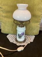 Schemerlampje, paarse bloemetjes (240326), Ophalen of Verzenden, Zo goed als nieuw, Minder dan 50 cm