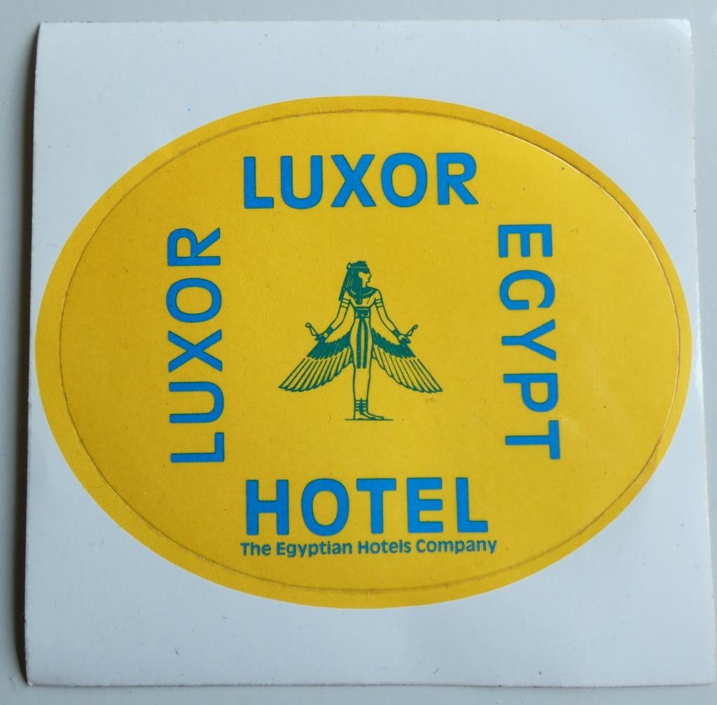 Sticker Luxor Hotel Egypt Egyptian Hotels Company, Ophalen of Verzenden, Zo goed als nieuw, Overige typen