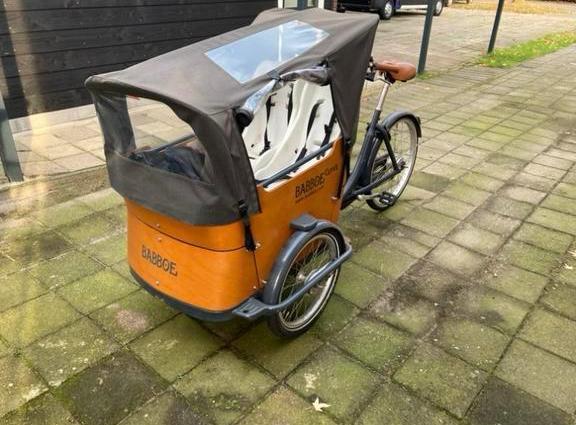 Babboe Curve Bakfiets 7 Versnellingen met Huif, Fietsen en Brommers, Fietsen | Bakfietsen, Gebruikt, Overige merken, 4 kinderen of meer