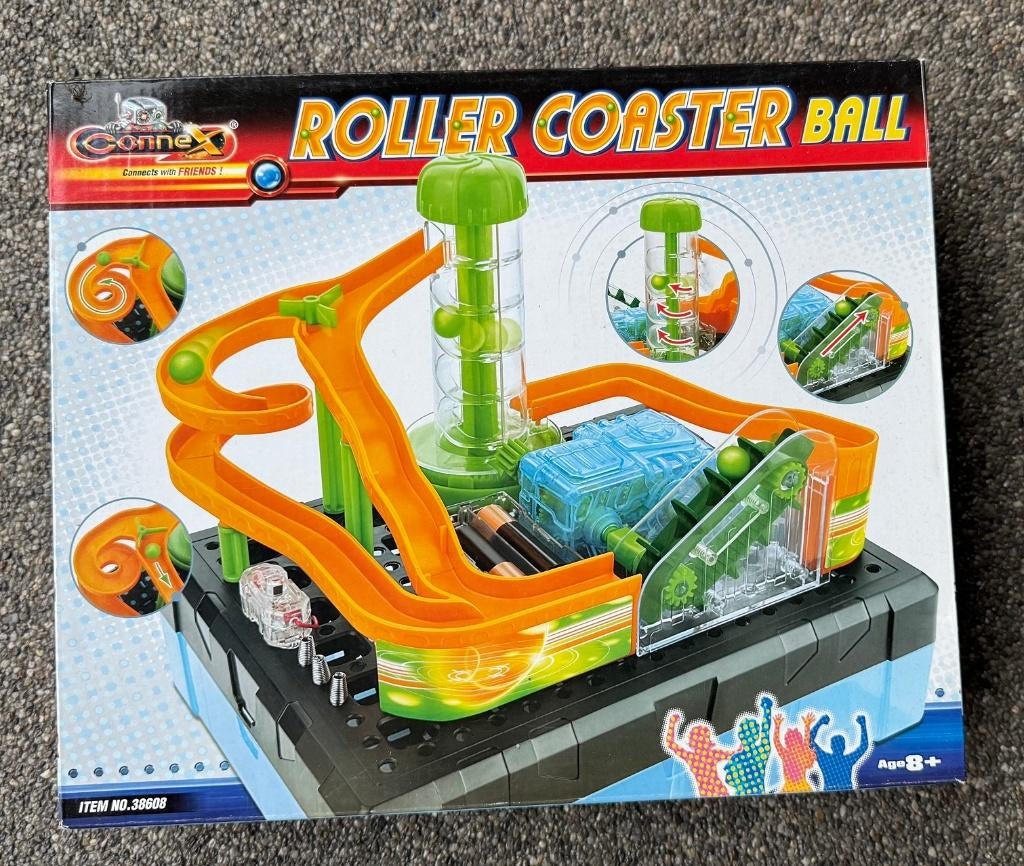 Roller Coaster Ball, Achtbaan bouwen, excl. batterijen, Ophalen of Verzenden, Zo goed als nieuw, Bouwen