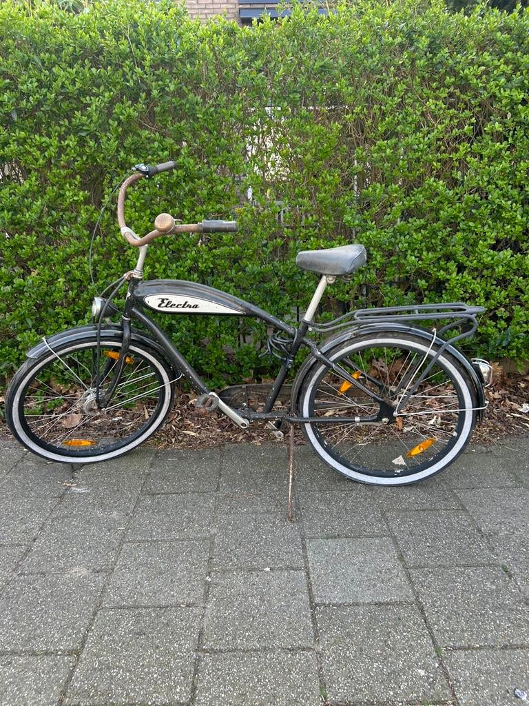 Fiets Electra cruiser zwart, Fietsen en Brommers, Gebruikt, Staal, Cruiser, Heren