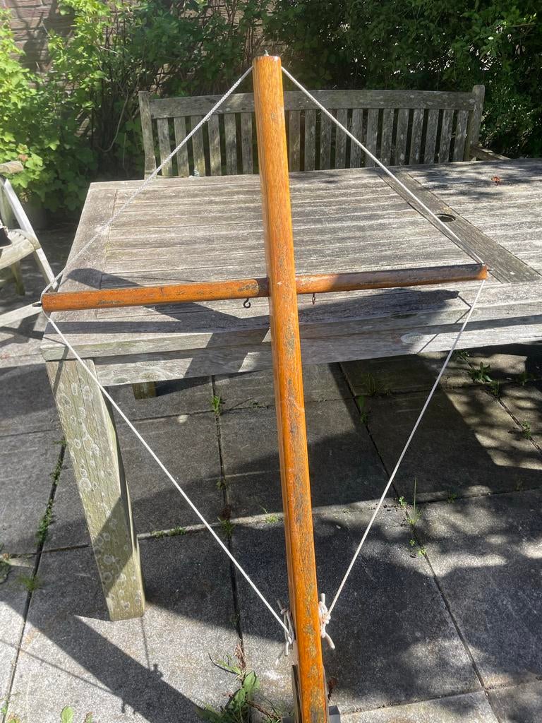 1,20 mtr Houten Gaffel/siermast/kruis voor boot - Gebruikt, Ophalen, Gebruikt, Minder dan 15 m², 3 tot 6 meter
