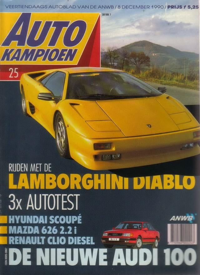 Autokampioen 25 1990 : Audi 100 C4 - Lancia Dedra - Hyundai, Ophalen of Verzenden, Gelezen, Algemeen
