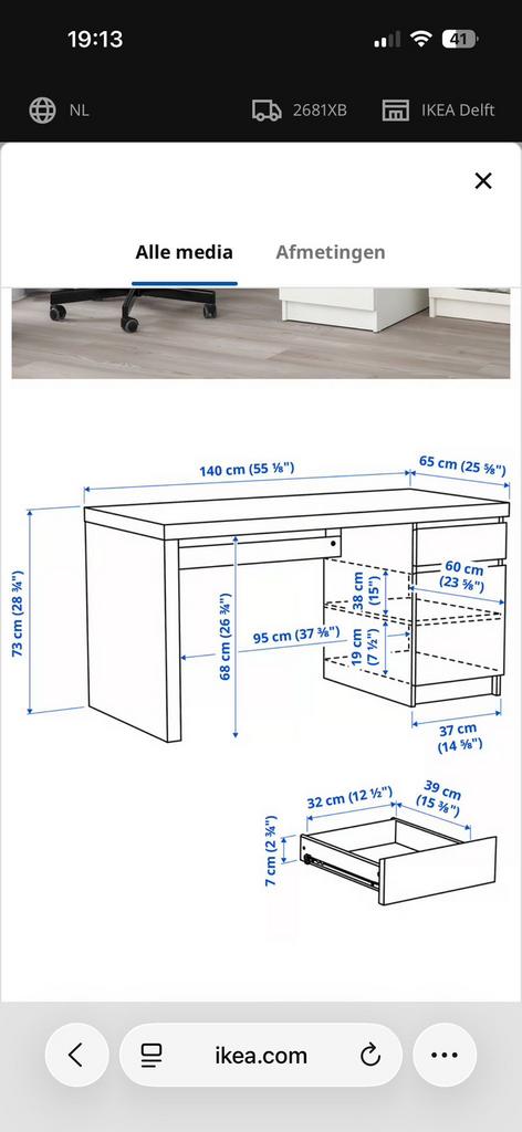 Bureau, Ophalen, Zo goed als nieuw
