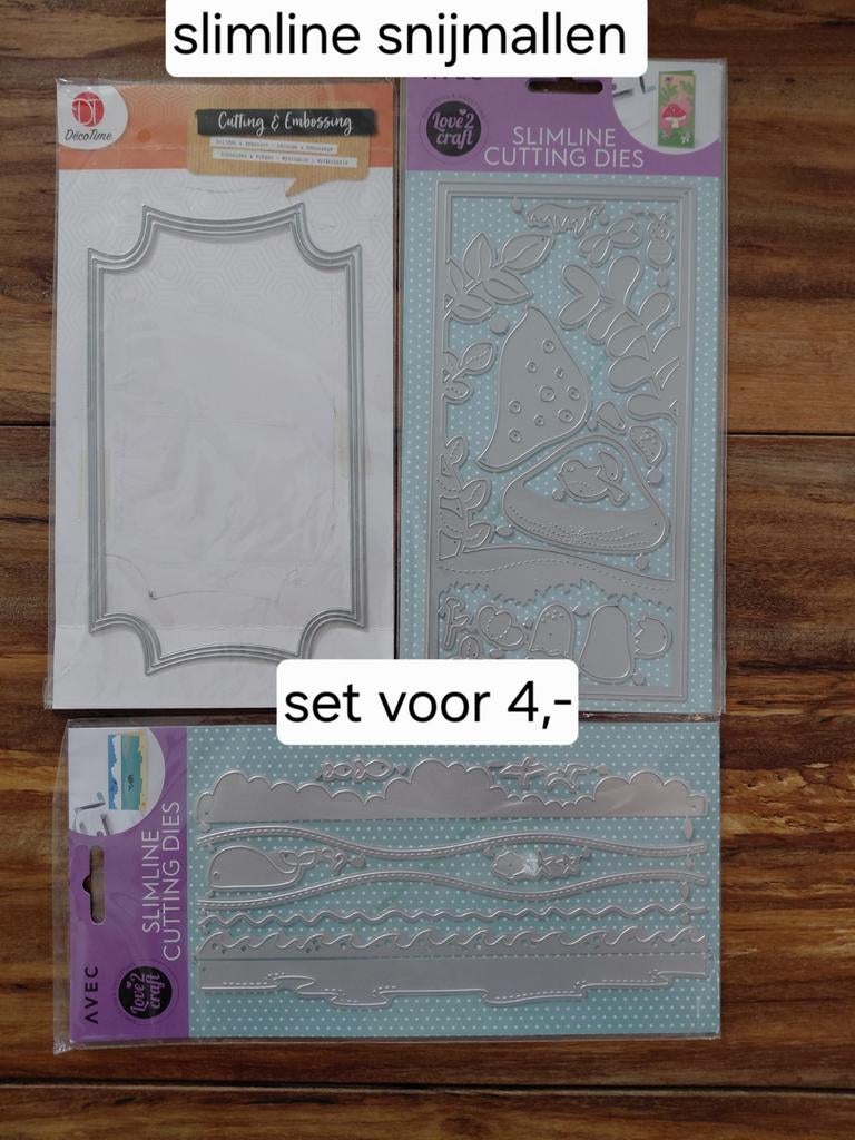 Slimline snijmallen voor kaarten maken en scrapbooking, Hobby en Vrije tijd, Kaarten | Zelf maken, Zo goed als nieuw, Pons of Mal