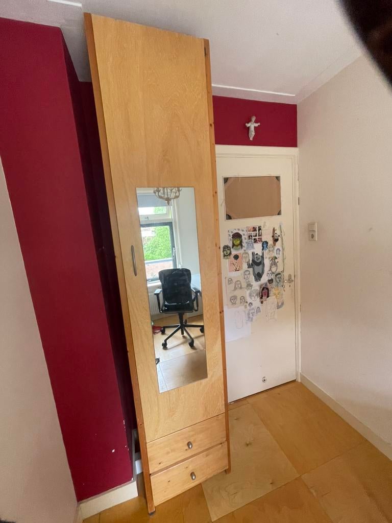 Lundia kast - 248 hoog - met deur, 2 lades en veel planken, Ophalen, Gebruikt, Met deur(en), 50 tot 100 cm