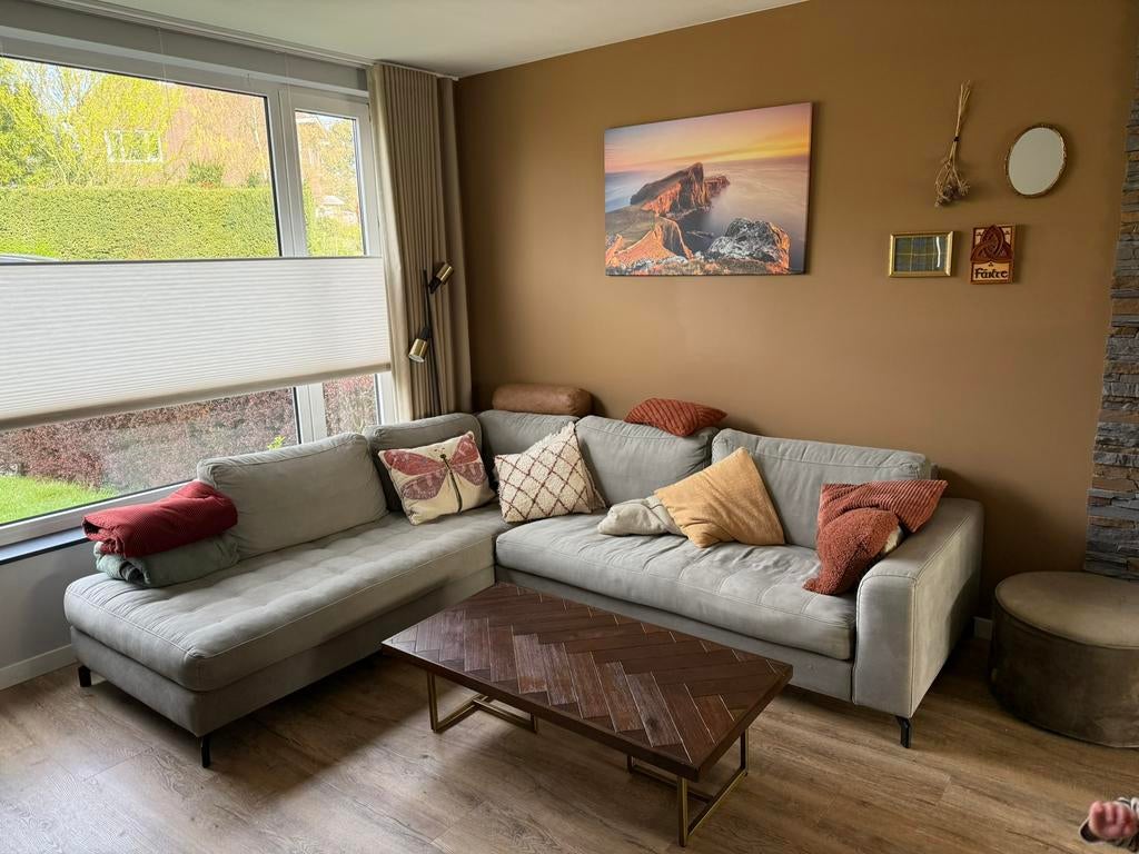 Gratis stoffen hoekbank rookvrij - Eijerkamp, Ophalen, 250 tot 300 cm, Gebruikt, Hoekbank