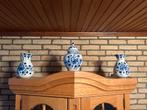 Delfts Blauw Kaststel - Vaas met twee bloempotten, Antiek en Kunst, Ophalen