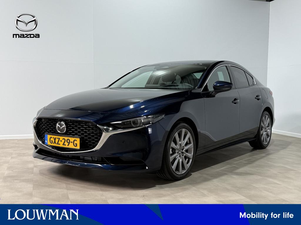 Mazda 3 2.0 e-SkyActiv-G M Hybrid 150 Exclusive-line Comfort, Auto's, Mazda, 4 cilinders, Blauw, Bedrijf, Handgeschakeld