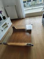 Vierkante salontafel 100x100 cm, 37 cm hoog, Huis en Inrichting, Tafels | Salontafels, Ophalen, Gebruikt, 50 tot 100 cm, Glas