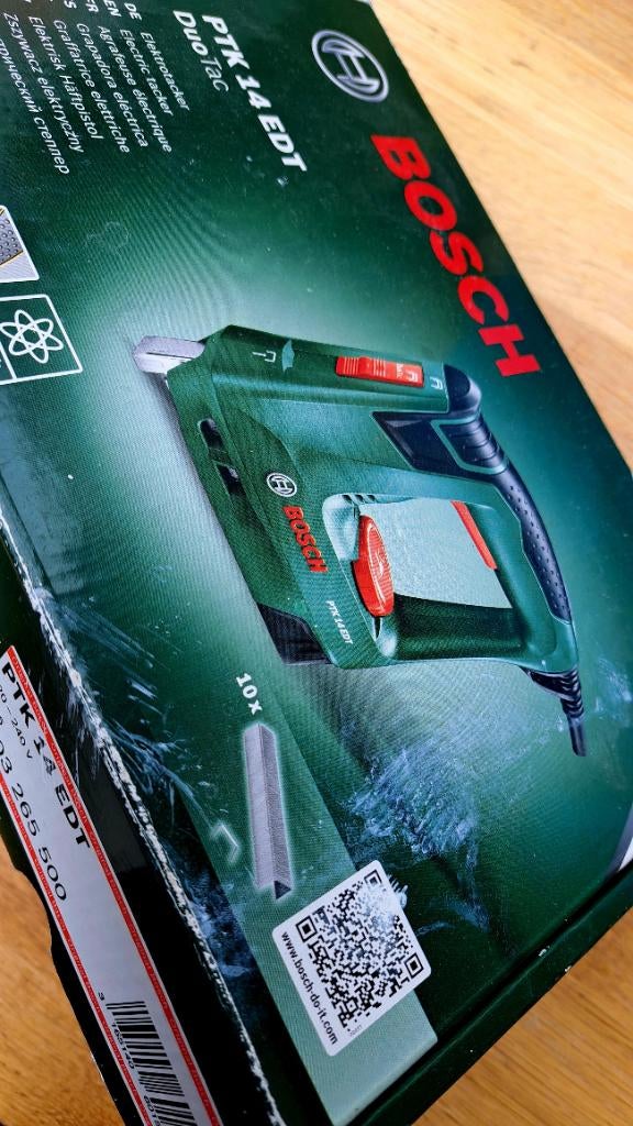 Bosch tacker PTK 14 EDT DuoTac, Ophalen of Verzenden, Zo goed als nieuw