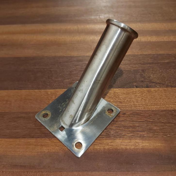 Vlaggenstokhouder/vlaggenhouder van rvs - zo goed als nieuw!, Diversen, Vlaggen en Wimpels, Zo goed als nieuw, Ophalen of Verzenden