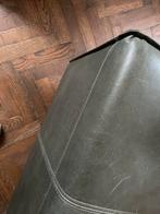 Groene 2/1/2 zits bank en loveseat met gebruikerssporen, Ophalen, Gebruikt, Driepersoons, Rechte bank