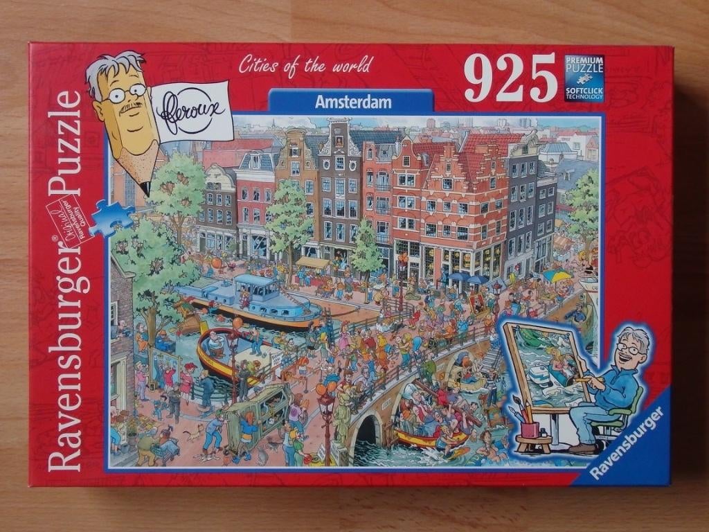 Puzzel Fleroux Amsterdam 925 stukjes Ravensburger, Ophalen, 500 t/m 1500 stukjes, Zo goed als nieuw, Legpuzzel