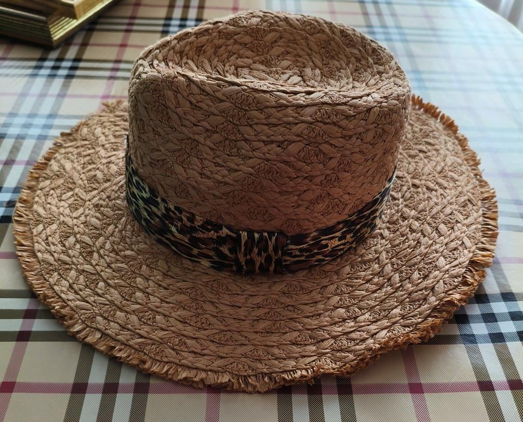 Rieten hoed 58cm, Kleding | Heren, Hoeden en Petten, Ophalen of Verzenden