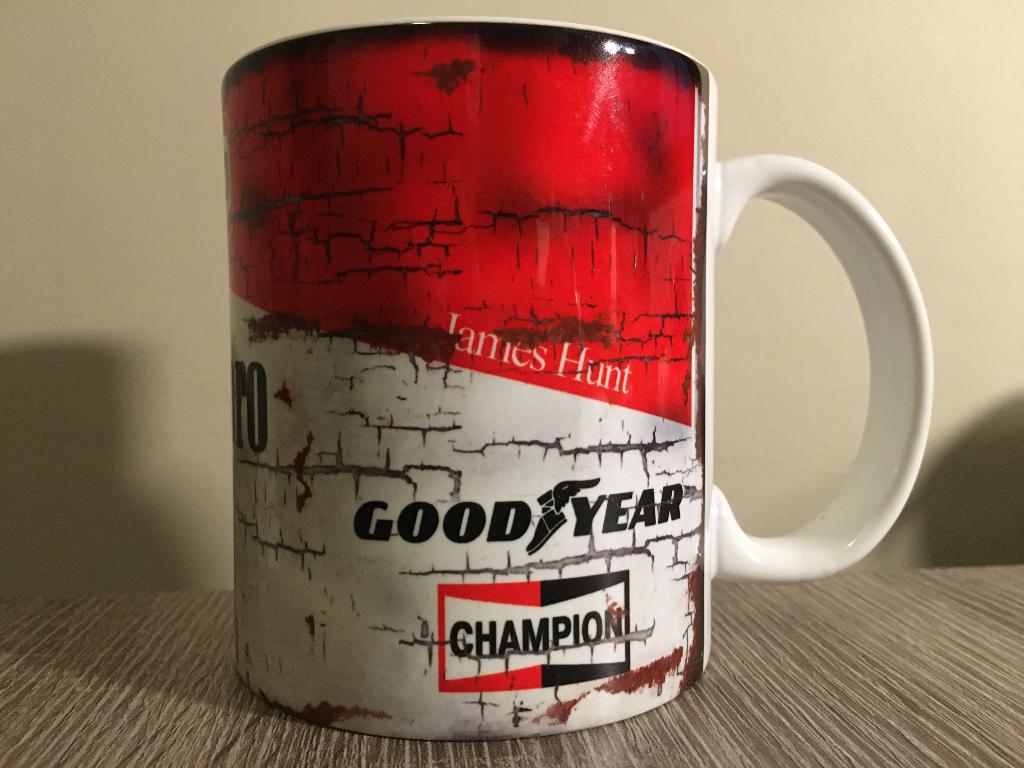 ✅ James Hunt Mclaren mok Vintage olie F1 Autosport NIEUW, Ophalen of Verzenden, Nieuw, Formule 1