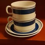 2 soepkoppen-met-schotel MARIN Gefle, Gebruikt, Ophalen of Verzenden, Overige stijlen, Kop(pen) en/of Schotel(s)