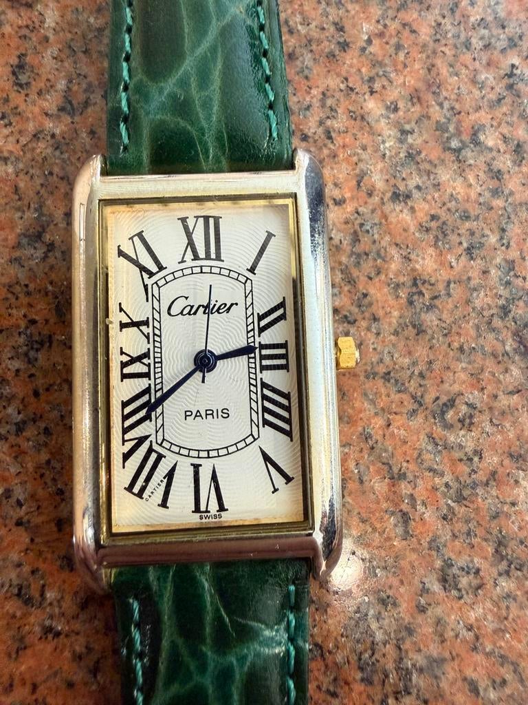 cartier santos luxe model, Sieraden, Tassen en Uiterlijk, Horloges | Dames, Ophalen, Zo goed als nieuw, Staal, Overige merken