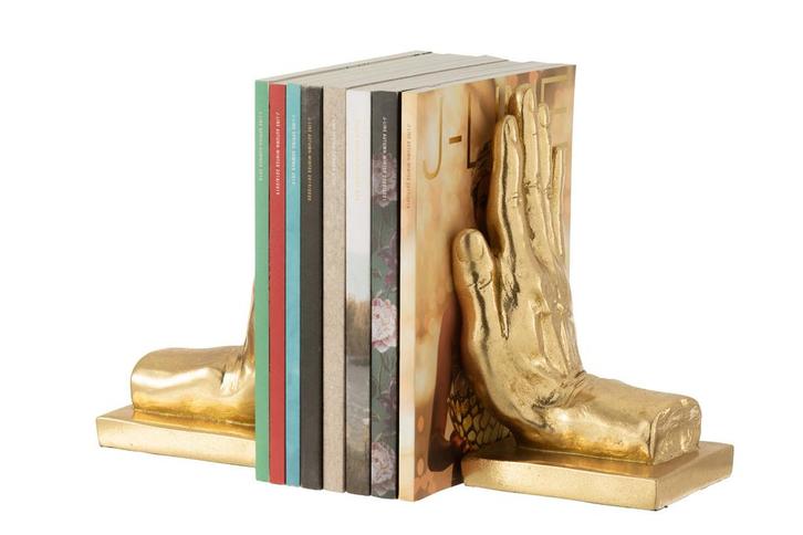 Set Boekensteun Handen Poly Goud, Huis en Inrichting, Woonaccessoires | Wandplanken en Boekenplanken, Nieuw, Ophalen of Verzenden