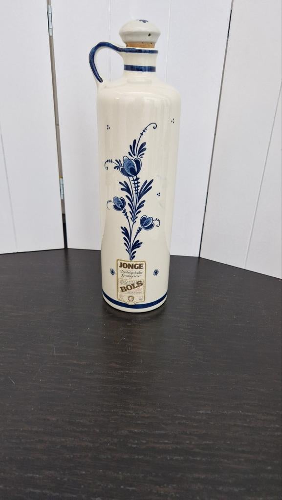 Exclusieve Antieke Bols Jenever Kruik - Delfts Blauw Decor, Antiek en Kunst, Ophalen of Verzenden