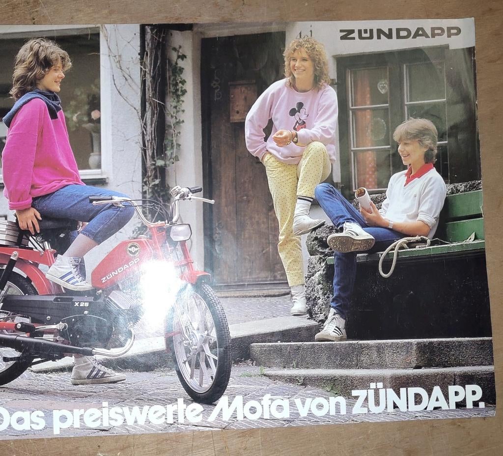 Zündapp brochure blad X25, Fietsen en Brommers, Ophalen of Verzenden, Zo goed als nieuw