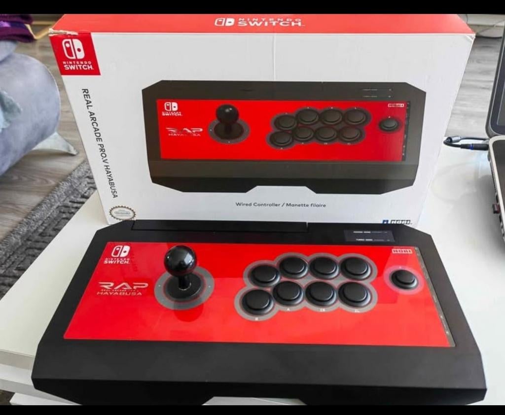 Hori RAP Real Arcade Pro. V Hayabusa Fight Stick Nintendo, Ophalen, Zo goed als nieuw, Switch, Overige controllers