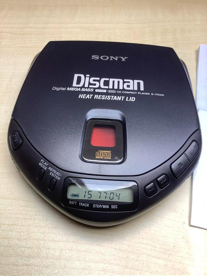 Sony Discman D-170AN Draagbare CD-speler met handleiding, Audio, Tv en Foto, Cd-spelers, Zo goed als nieuw, Sony, Draagbaar, Ophalen of Verzenden