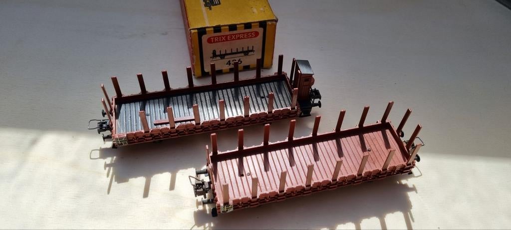 Trix Express 2 metalen wagons, Gebruikt, Gelijkstroom, Trix, Wagon
