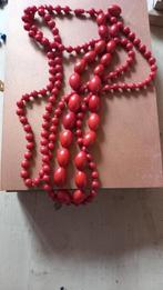 Art Deco kralenketting van vroege plastiek, Ophalen of Verzenden, Gebruikt, Rood, Kunststof