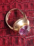 14 karaat gouden ring met ametist? Weight 10,41gr, Sieraden, Tassen en Uiterlijk, Ophalen, 19 tot 20, Zo goed als nieuw, Dame