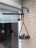 Antieke balans weegschaal met gewichten, Ophalen of Verzenden