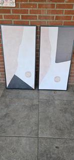 2 x canvas met zwarte lijst, Ophalen