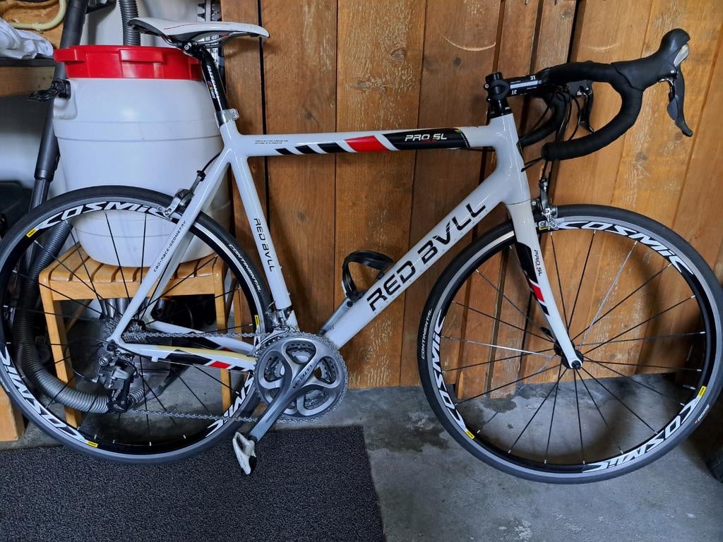 Red Bull PRO SL Racefiets 59cm - Wit, Lichtgewicht Aluminium, Fietsen en Brommers, Fietsen | Racefietsen, Zo goed als nieuw, Heren