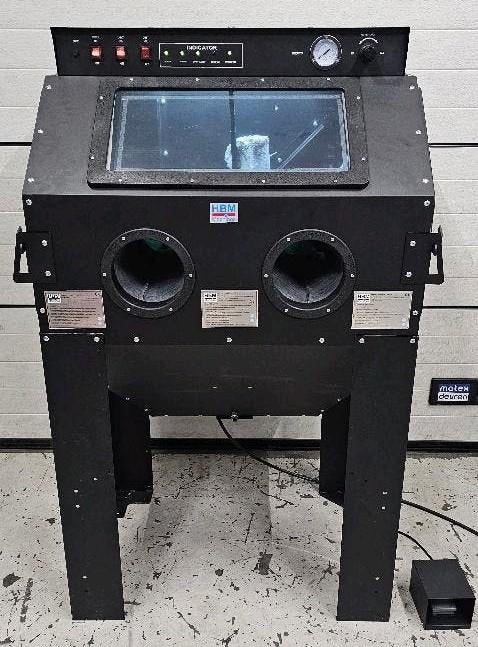 HBM SBC 350 Straalcabine met Afzuiging - MAT ZWART