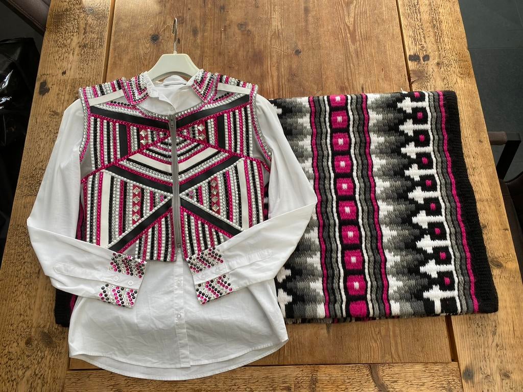 Western bolero + blouse + oversized blanket xs/s, Ophalen of Verzenden, Zo goed als nieuw, Western, Dames