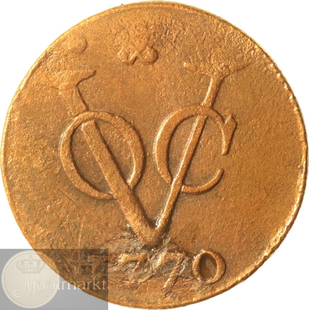 V.O.C. - Holland - Duit 1770, Postzegels en Munten, Munten | Nederland, Ophalen of Verzenden, Vóór koninkrijk, Overige waardes