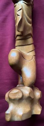 Vintage Balinees Houten beeldje van een vrouw, handgesneden, Antiek en Kunst, Verzenden