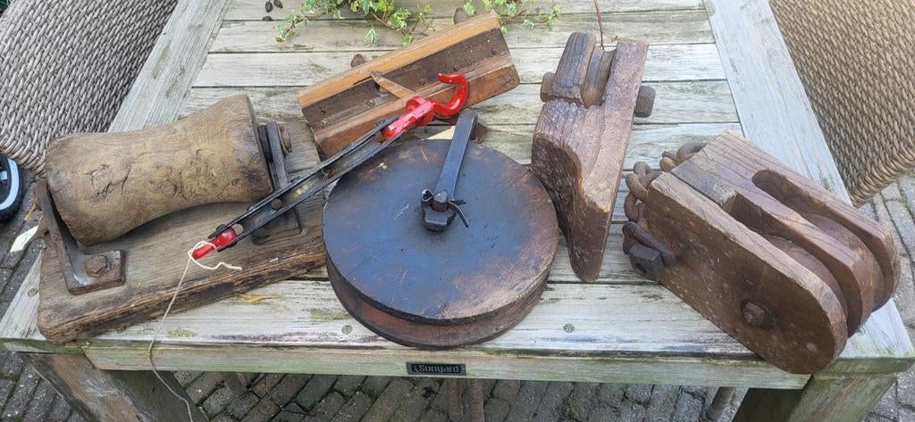 Lot van verschillende katrollen, Ophalen of Verzenden