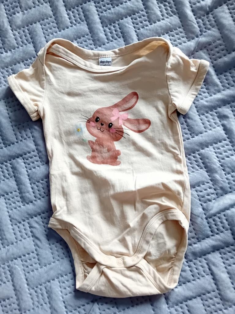 Dopodopo romper met konijntje, maat 68 (4-6 maanden), Kinderen en Baby's, Babykleding | Maat 68, Meisje, Ophalen of Verzenden