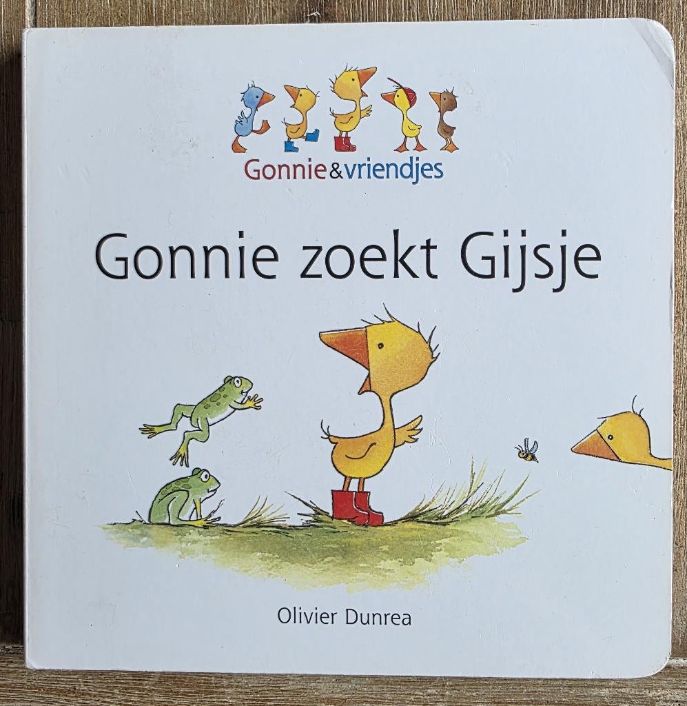 Gonnie zoekt Gijsje - Olivier Dunrea - Kartonboekje, Ophalen of Verzenden, Zo goed als nieuw, Olivier Dunrea, 2 tot 3 jaar