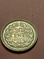 Dubbeltje 1936, Postzegels en Munten, Zilver, Ophalen of Verzenden, 10 cent, Koningin Wilhelmina