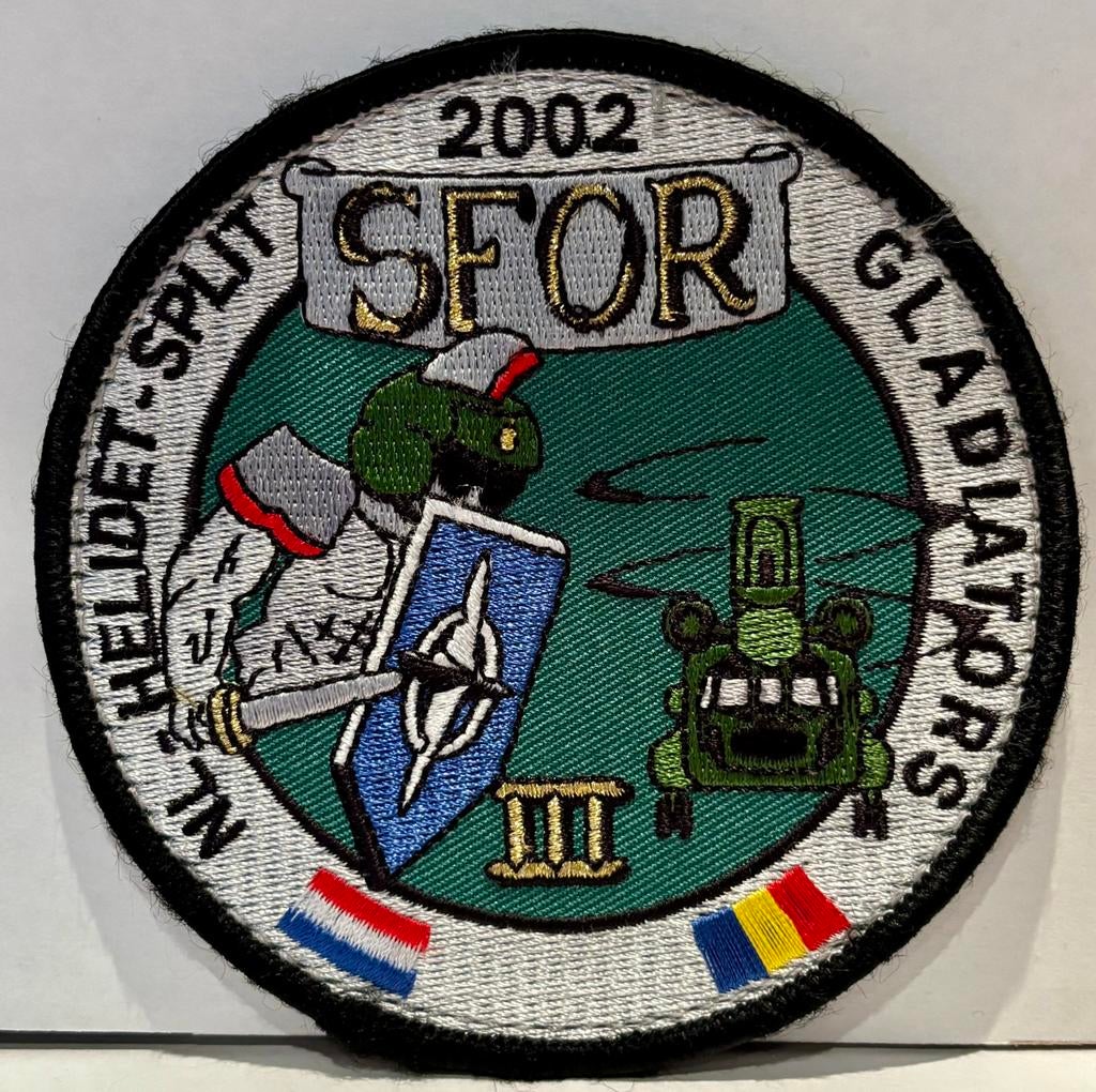 Patch 298 Squadron - SFOR 2002 - HeliDet Split, Verzamelen, Ophalen of Verzenden, Luchtmacht, Nederland, Embleem of Badge