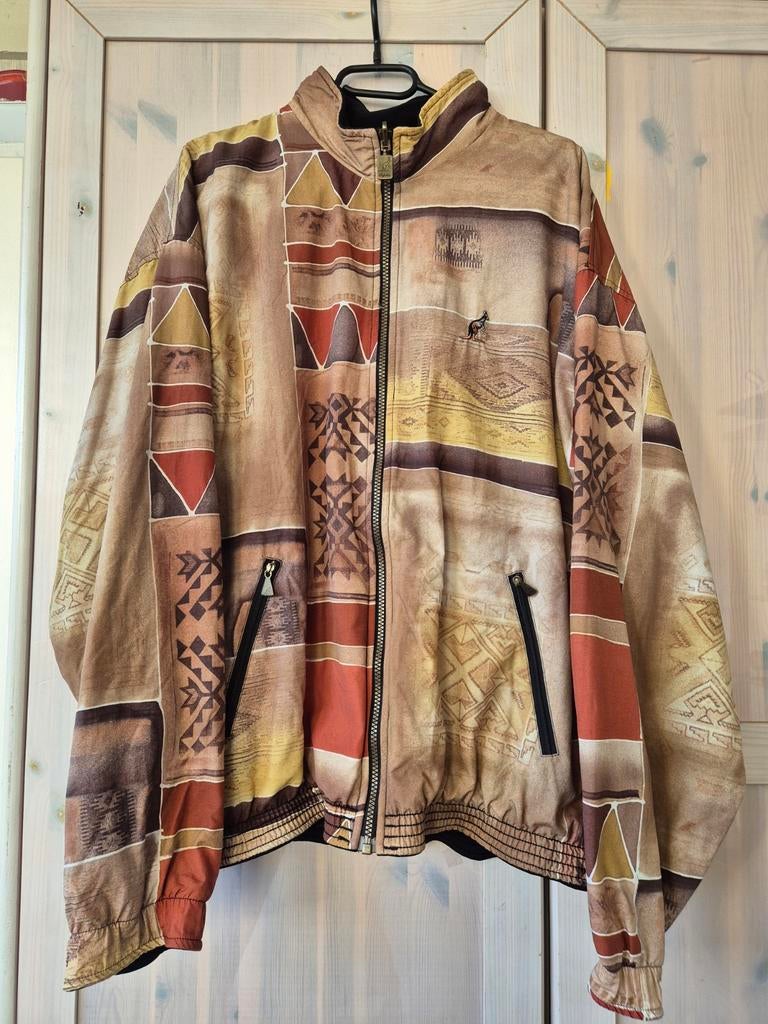 Oldschool Australian jasje DUBBELZIJDIG maat 52, Kleding | Heren, Sportkleding, Maat 52/54 (L), Bruin, Verzenden, Zo goed als nieuw