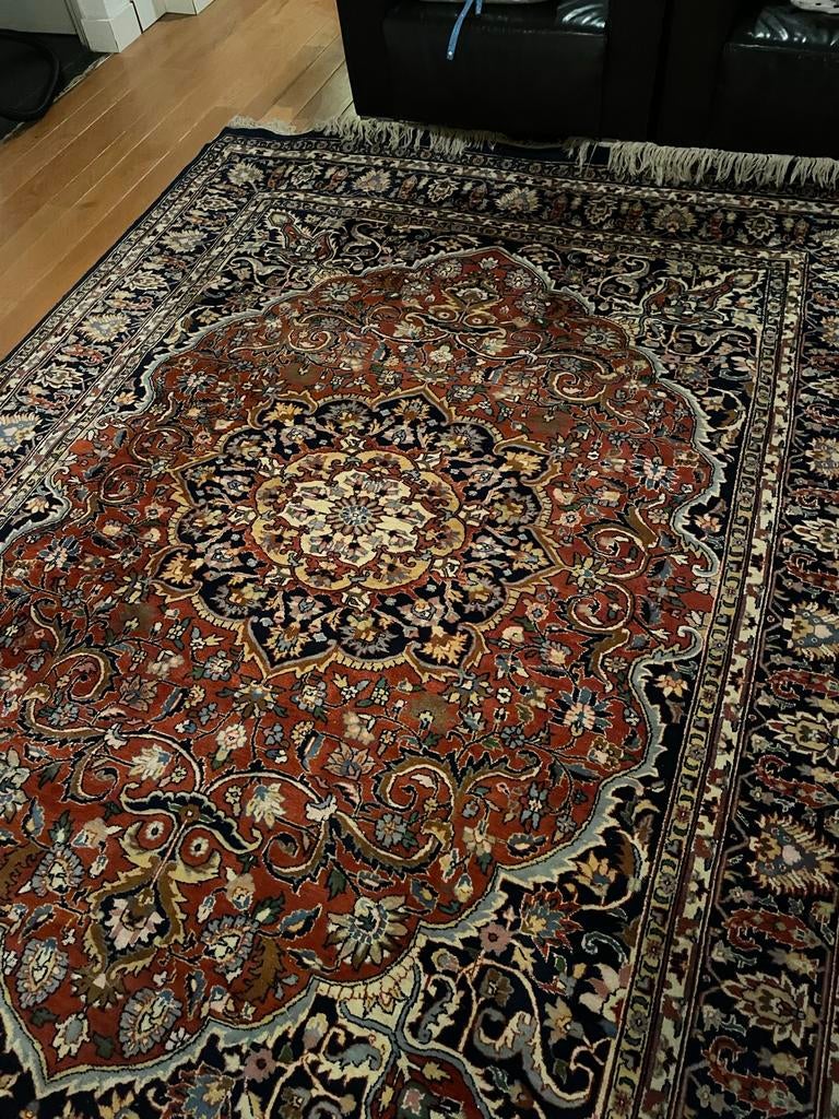 Groot handgeknoopt Perzisch tapijt Tabriz 365x255cm, Ophalen, Gebruikt, 200 cm of meer, Rechthoekig