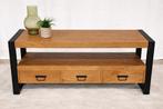 TV meubel mangohout 150 cm – Britt – industrieel, Ophalen, Nieuw, 25 tot 50 cm, Minder dan 100 cm