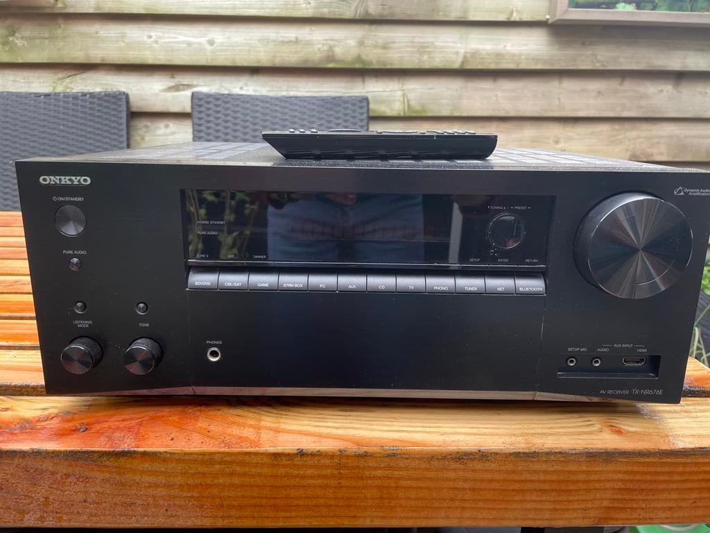 Onkyo receiver TX-NR676e, Ophalen, Gebruikt, 120 watt of meer, Onkyo
