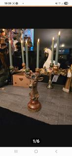 Unieke kandelaar in de vorm van een hert met bloemendetails., Ophalen, Nieuw