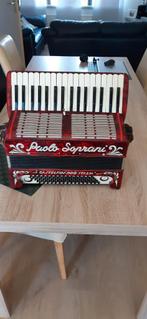 Paolo Soprani accordeon in koffer, Overige merken, Gebruikt, Overige formaten, Met koffer